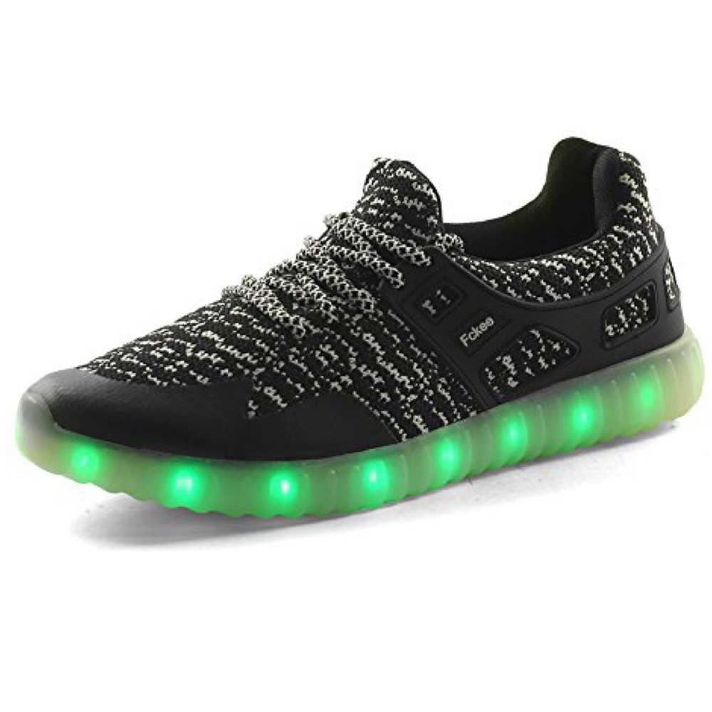 Black light up shoes